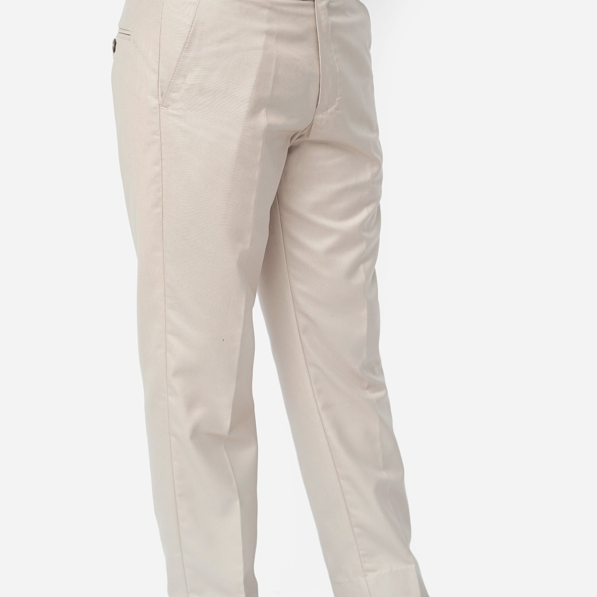 Light Beige Plain Executive Formal Dress Pant